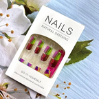 Luxury Leafy Tip Press-On Nails – 24pcs Set | Comfortable & Stylish Nail Art